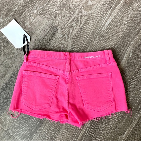 Current/Elliot cutoff frayed denim pink shorts - Picture 5 of 6